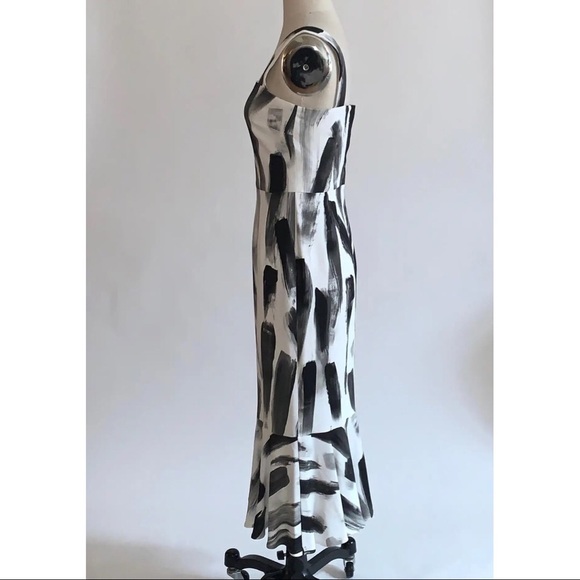 Authentic Dolce & Gabbana MIDI Trumpet Dress Brushstroke Print - Picture 8 of 11